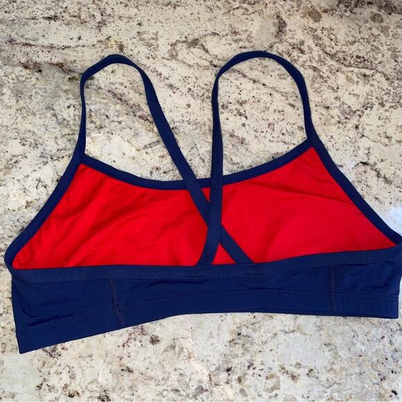 Original Watermen $40 Lifeguard Sport Bikini Top Navy UPF 50 LG NWOT - Picture 5 of 8